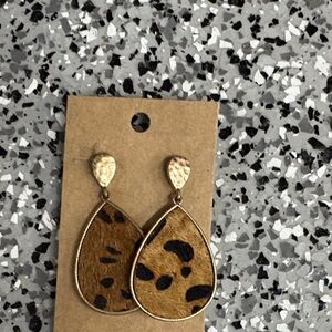 Wild Elegance Leopard Drop Earrings